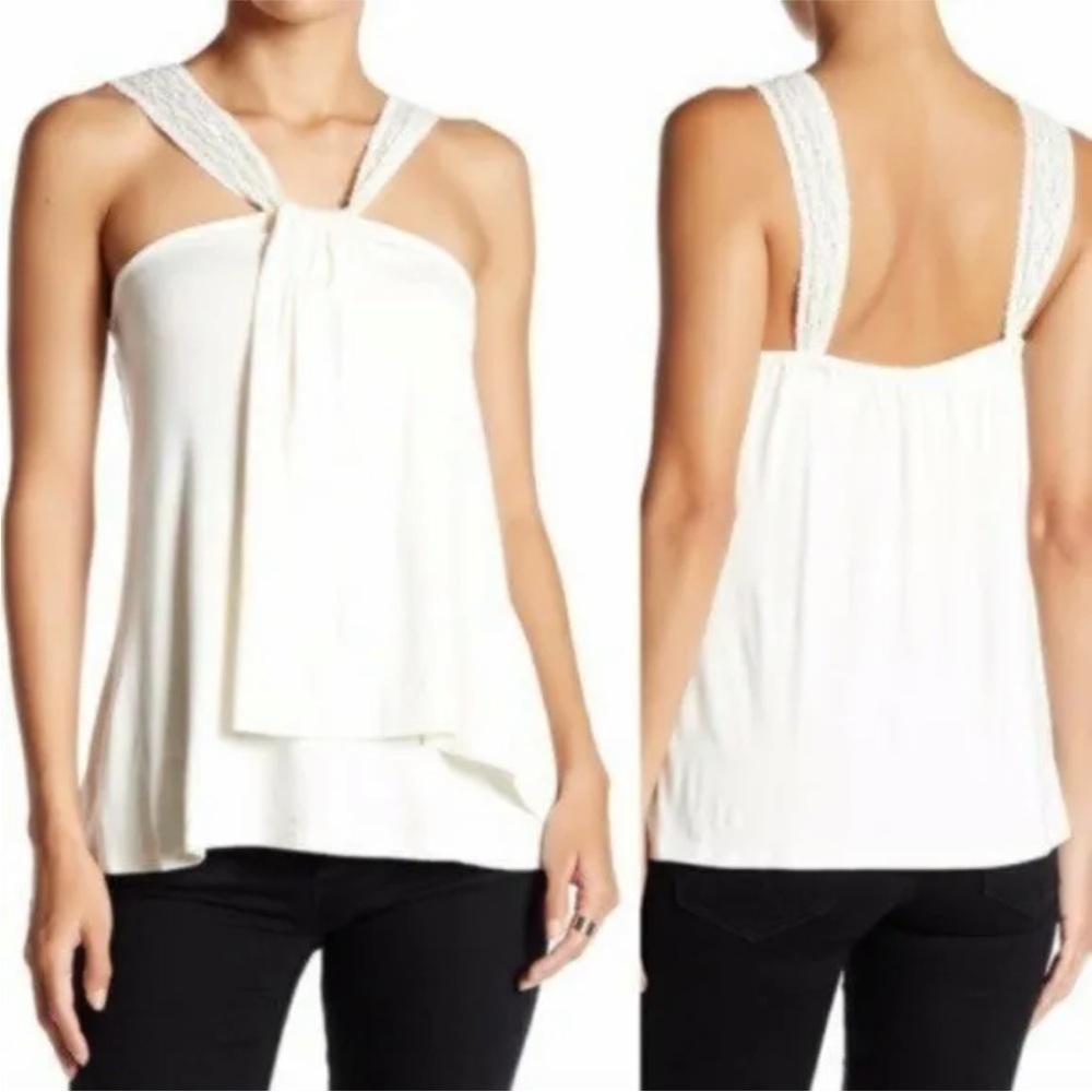 Ella Moss || NWT Bella Strappy Cream Lace Cami Tank top S